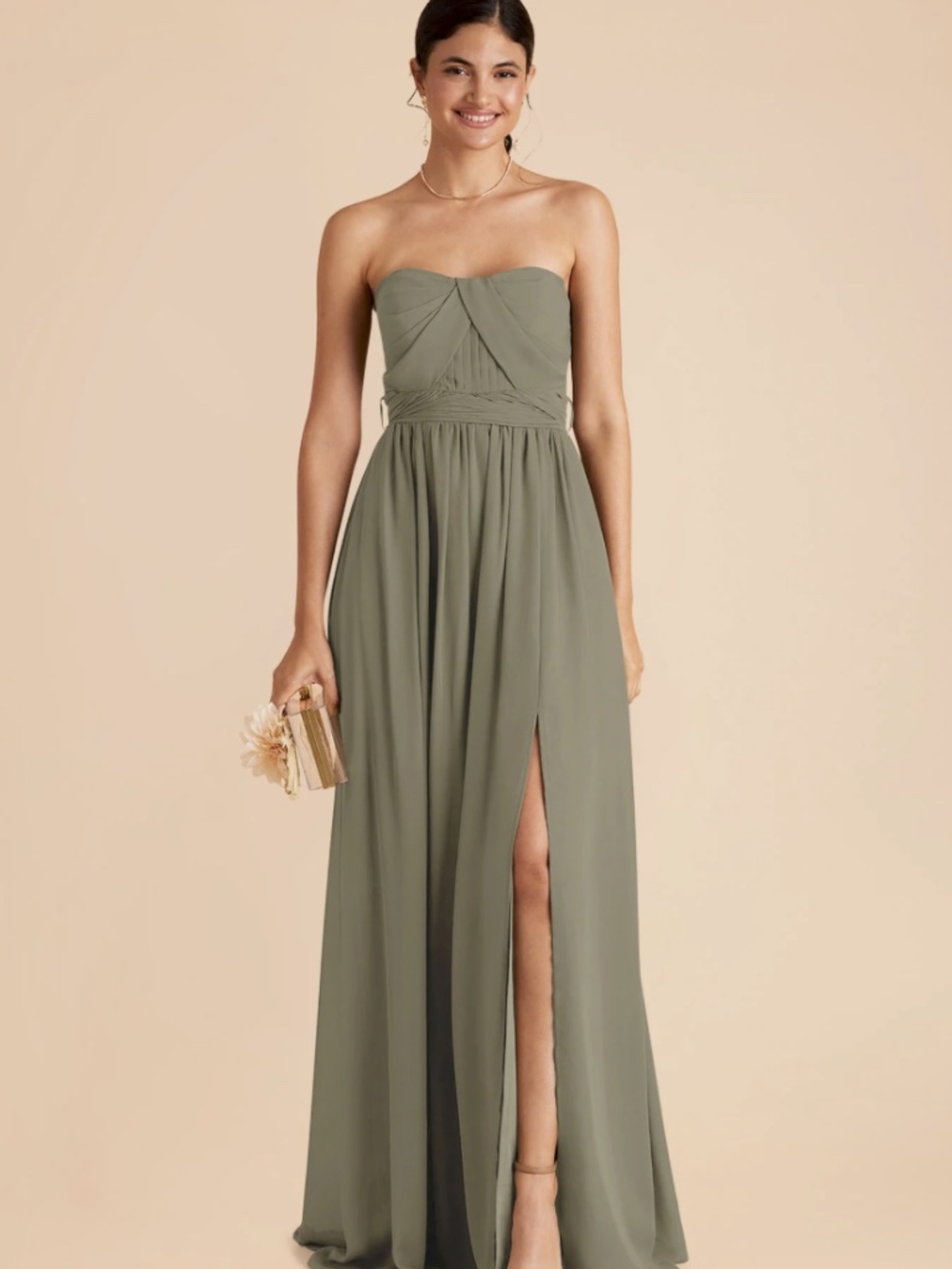 Birdy Grey Moss Green Grace Dress - Women's Large NWT